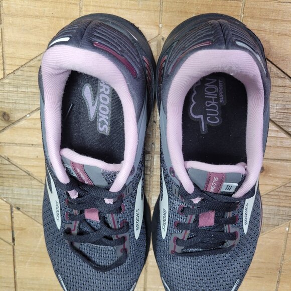 Brooks Adrenaline GTS 22 Women's Size 9.5 B Pearl black Metallic Running Sneaker - Picture 11 of 13